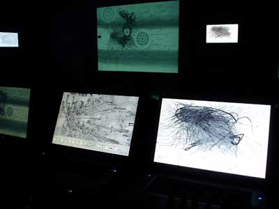 Biocity is a generative audio visual artwork by Stanza. It is available in this online format and also as a collectors edition software suite with twenty different biocities built in and is for sale on touch screens liike the ones below. More info on the touch screens. 