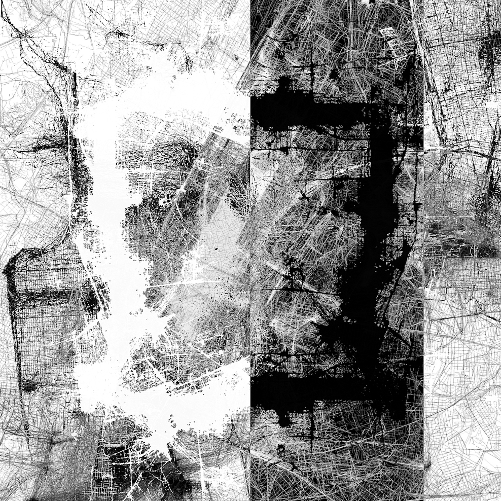 Stanza, data maps , contemporay art, painting with data, new paintings, Data and the city, data paintings, data visualisation, the information city, maps, mapping, big data artworks, infomatics, art map. Goldsmiths College,