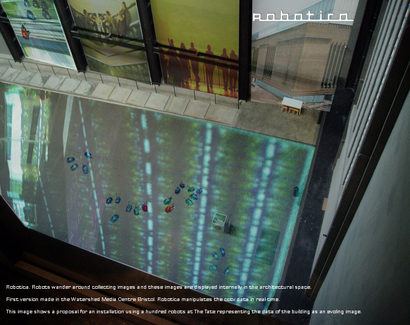stanza robotica art installtion using robots