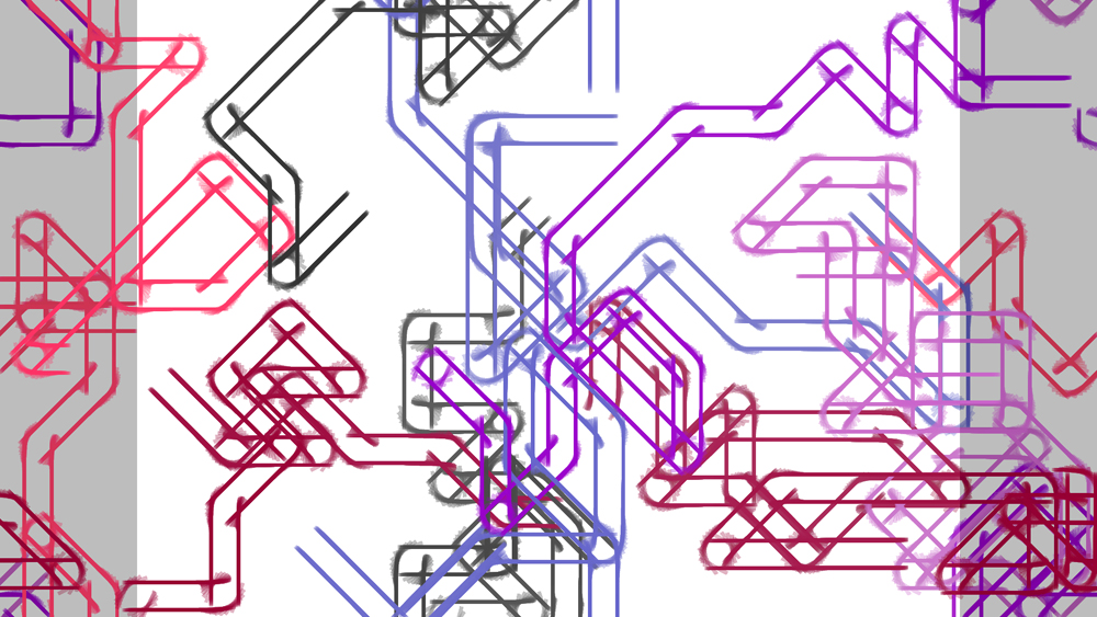 Aesthetic code based generative artwork series by Stanza. 