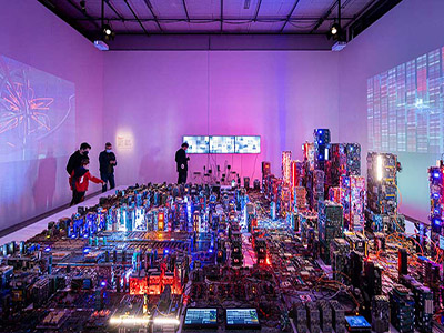 A large scale interactive art installation 