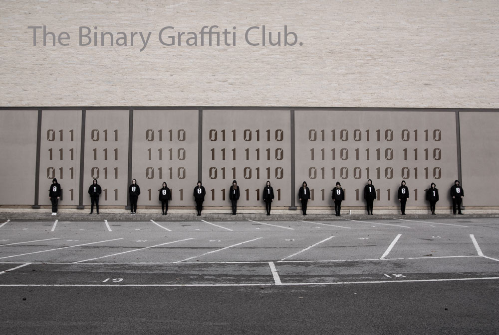The Binary Graffiti Club. An Art Project by Stanza,  
