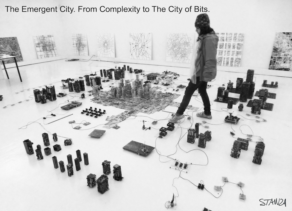 The Emergent City. Data visialisation, soensors, art instaltion, city, IOT, urban networks,Stanza
