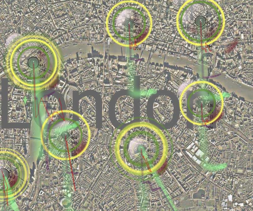 City visualisation of data. data art project