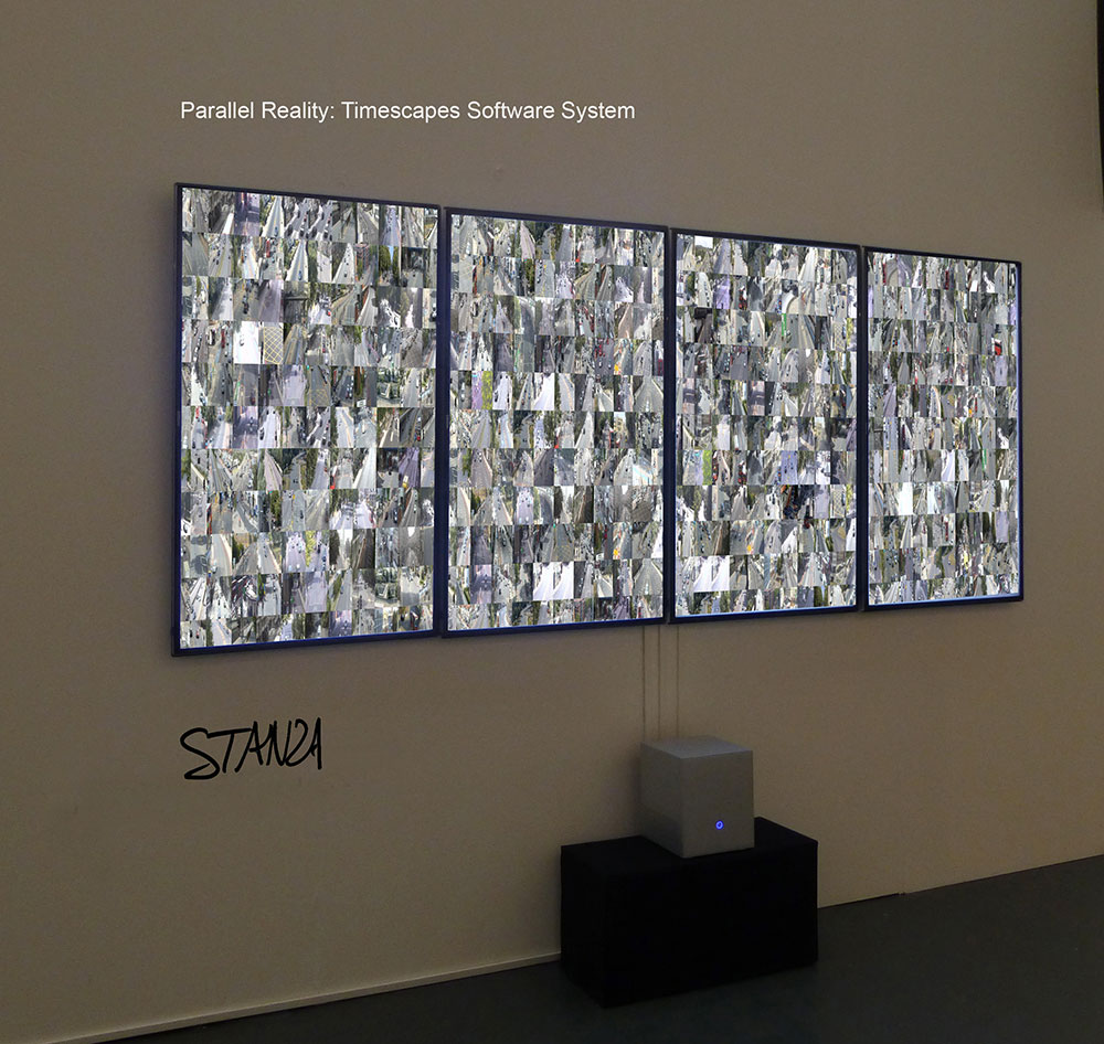 Surveillance artwork using all the live feeds everywhere all at once. Stanza